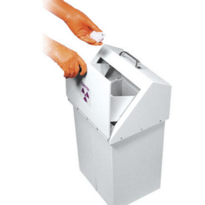 Shielded waste container