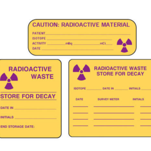 Étiquettes d'avertissement radioactives